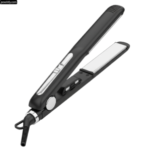 Black flat iron on a white background png transparent background