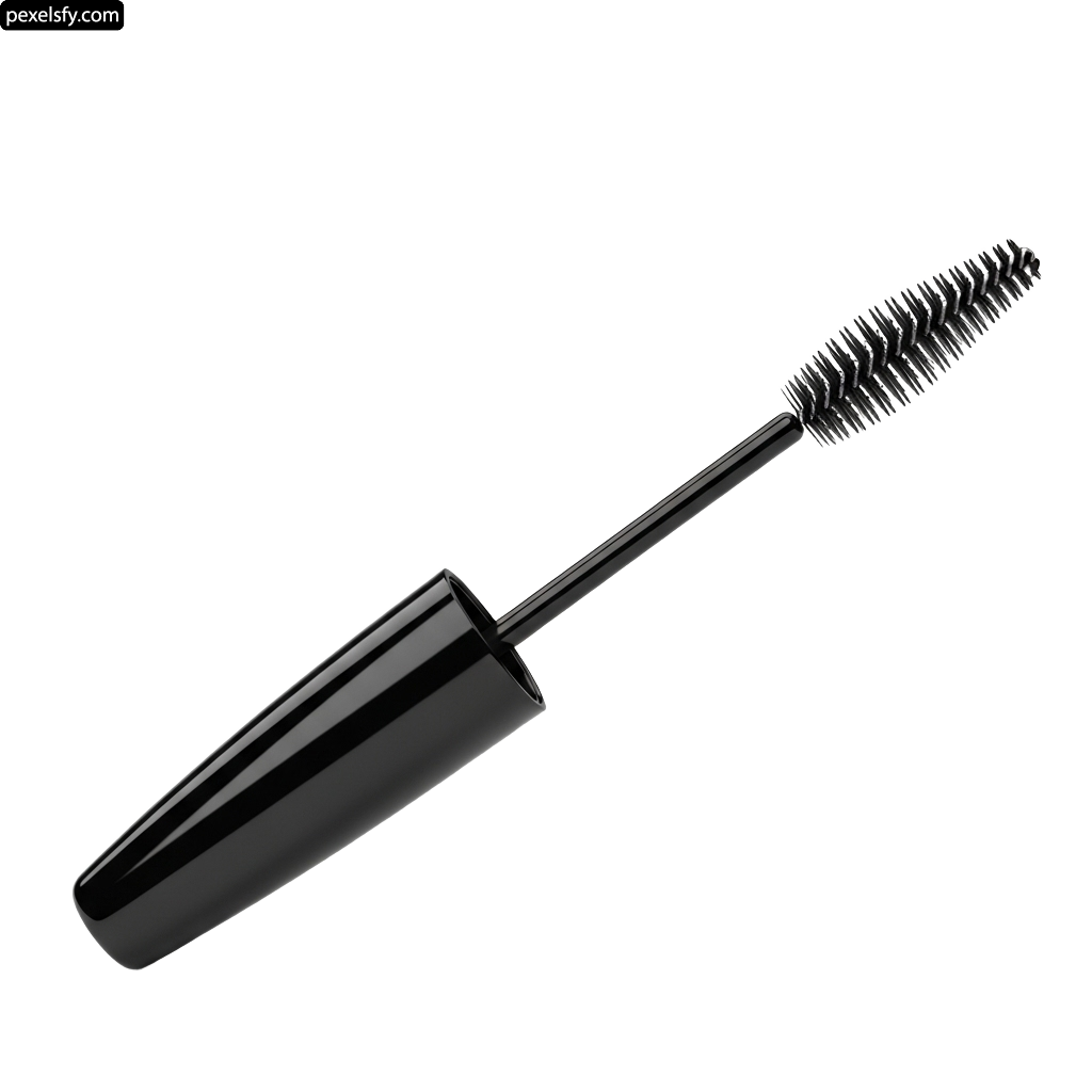 Black mascara on a white background png transparent background