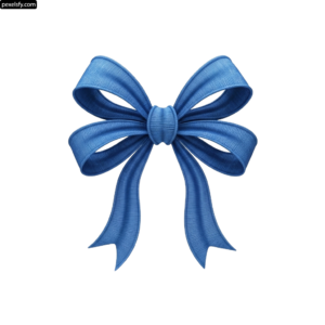 Blue bow on a white background png transparent background