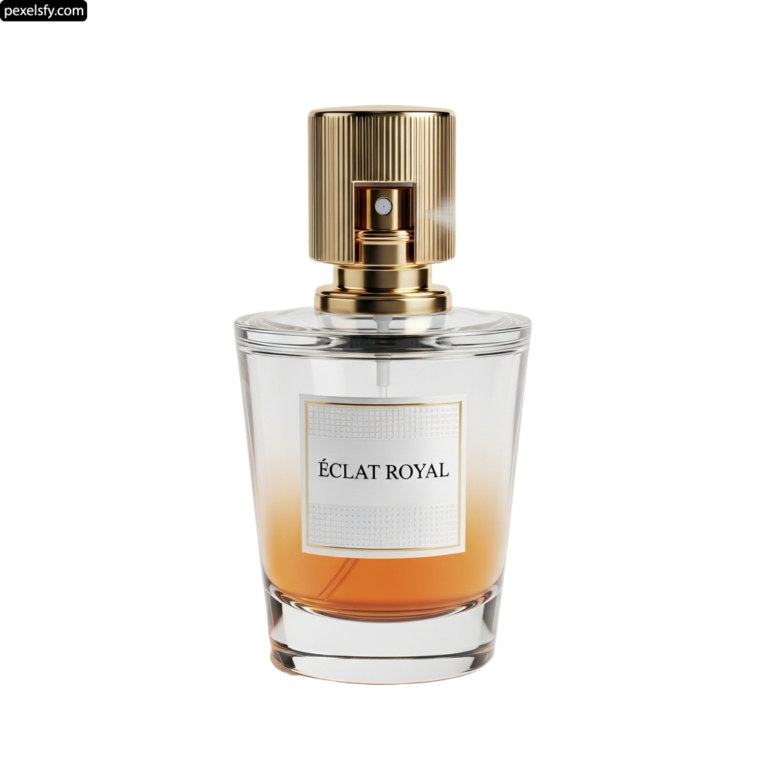 Bottle of perfume sitting on top of a white surface png transparent background