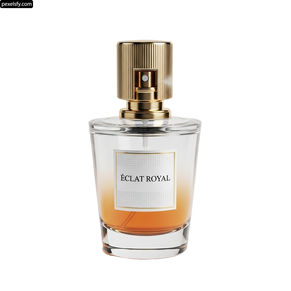 Bottle of perfume sitting on top of a white surface png transparent background