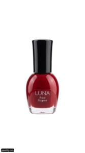 Bottle of red nail polish on a white background png transparent background