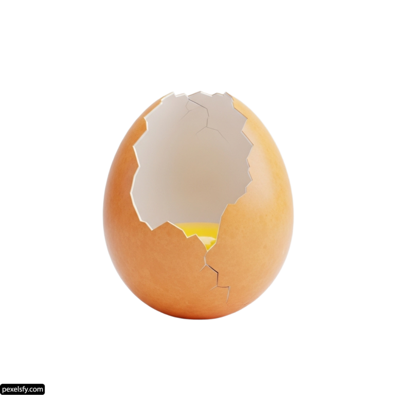 Broken egg on a white background png transparent background