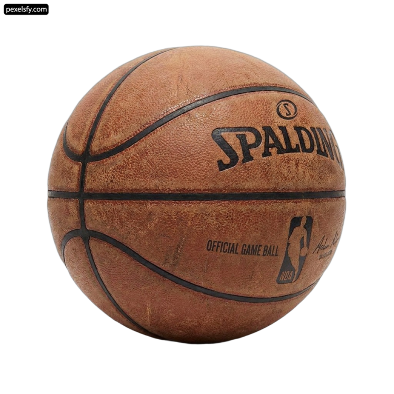 Brown basketball with the NBA logo on it png transparent background