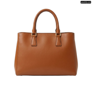 Brown handbag on a white background png transparent background