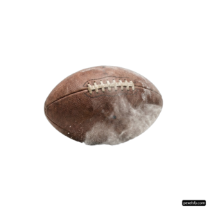 Brown leather football on a white background png transparent background
