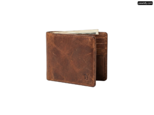 Brown leather wallet with a credit card holder png transparent background