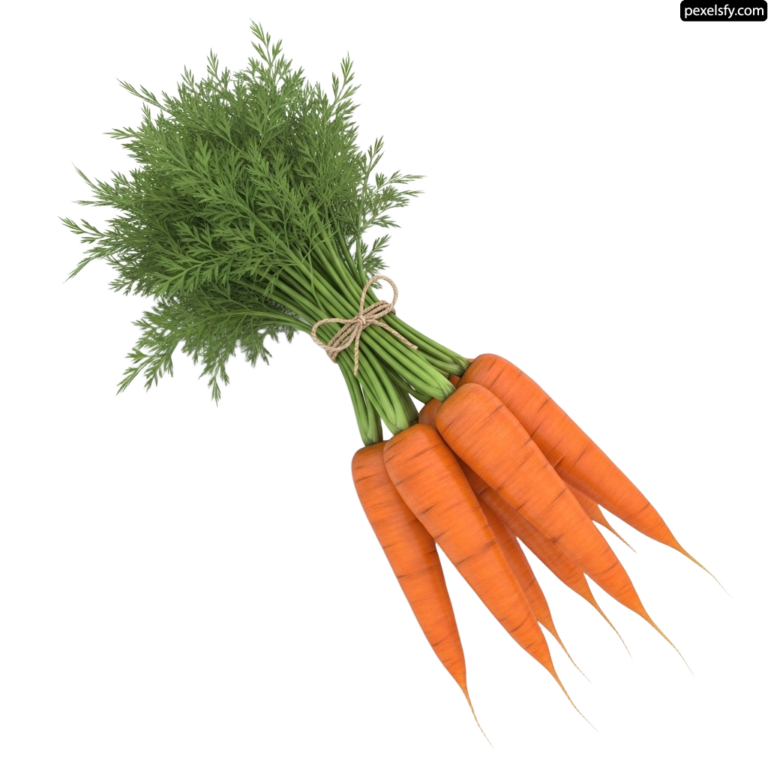 Bunch of carrots tied up with a string png transparent background
