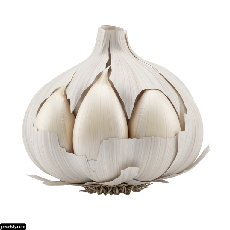 Bunch of garlic on a white background png transparent background