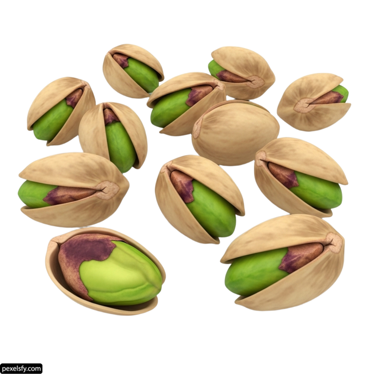Bunch of pistachios on a white background png transparent background