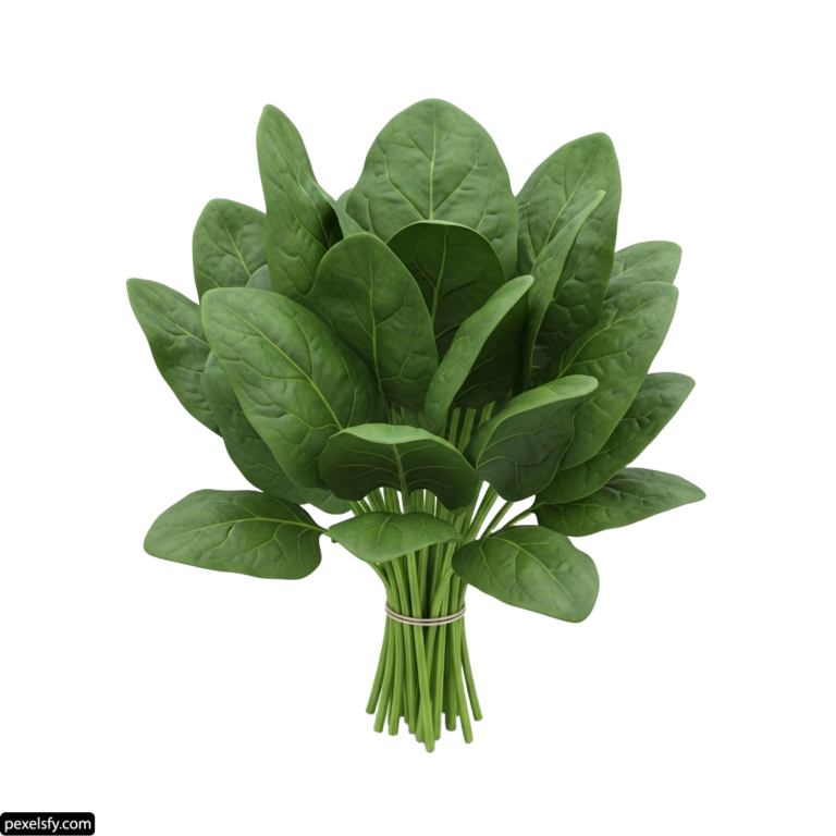 Bunch of spinach on a white background png transparent background