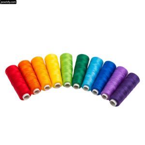 Bunch of spools of thread on a white background png transparent background