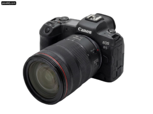 Camera with a lens on a white background png transparent background