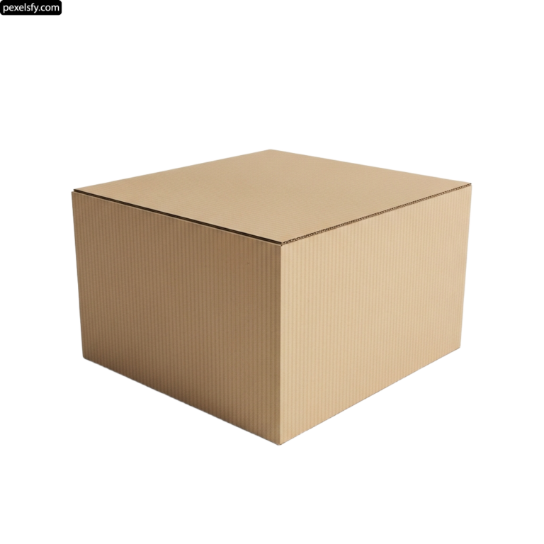 Cardboard box on a white background png transparent background