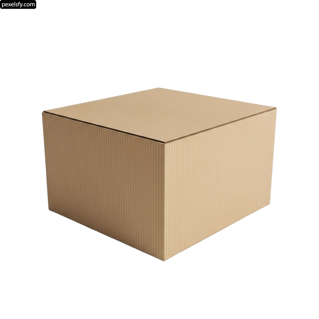 Cardboard box on a white background png transparent background