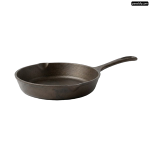 Cast iron skillet on a white background png transparent background
