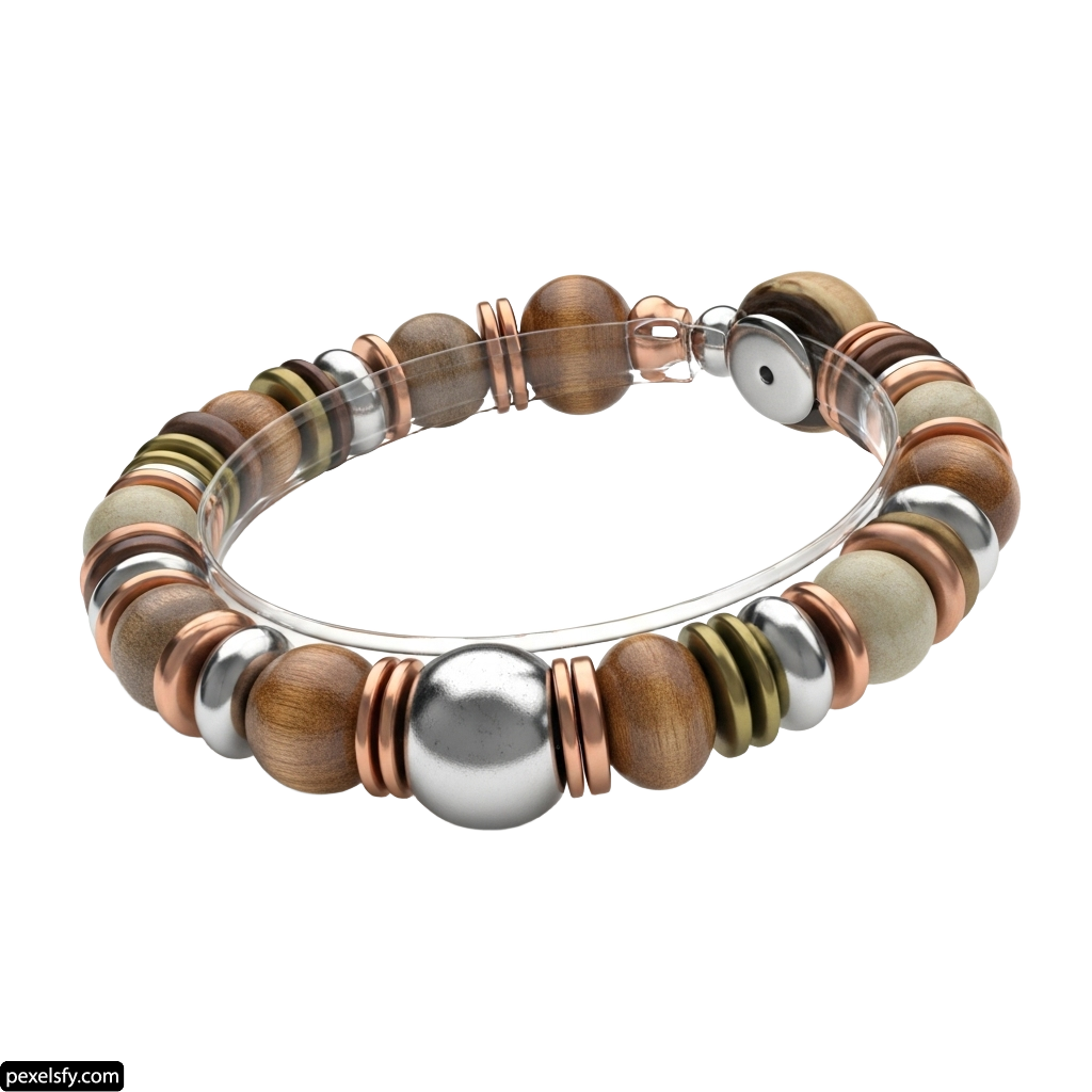 Close up of a bracelet on a white background png transparent background