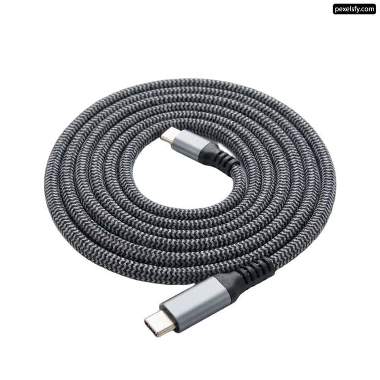 Close up of a cable on a white background png transparent background
