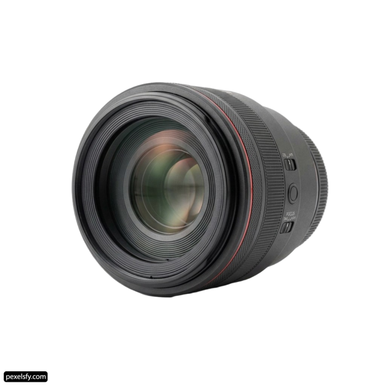 Close up of a camera lens on a white background png transparent background