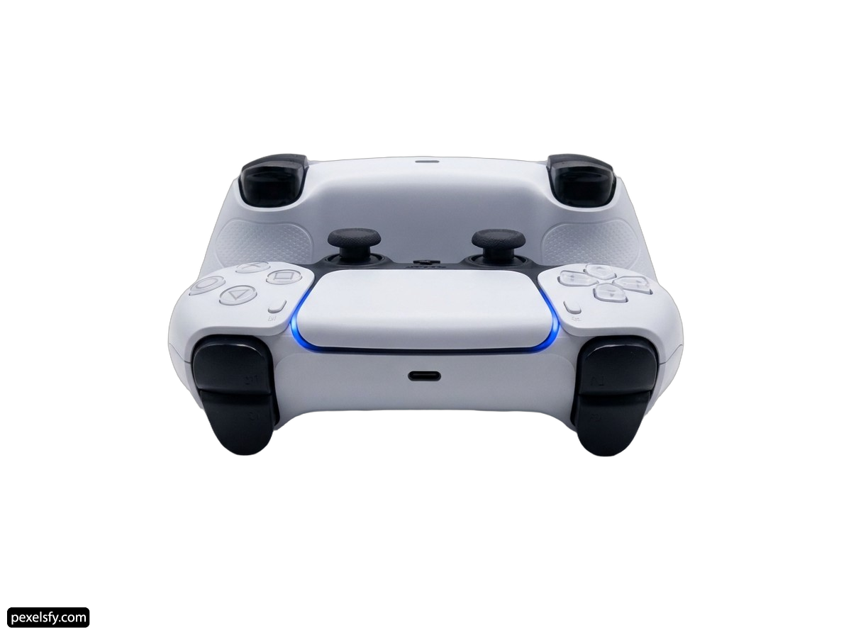 Close up of a game controller on a white background png transparent background