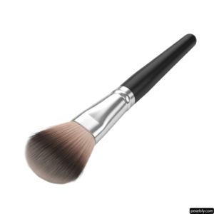 Close up of a makeup brush on a white background png transparent background