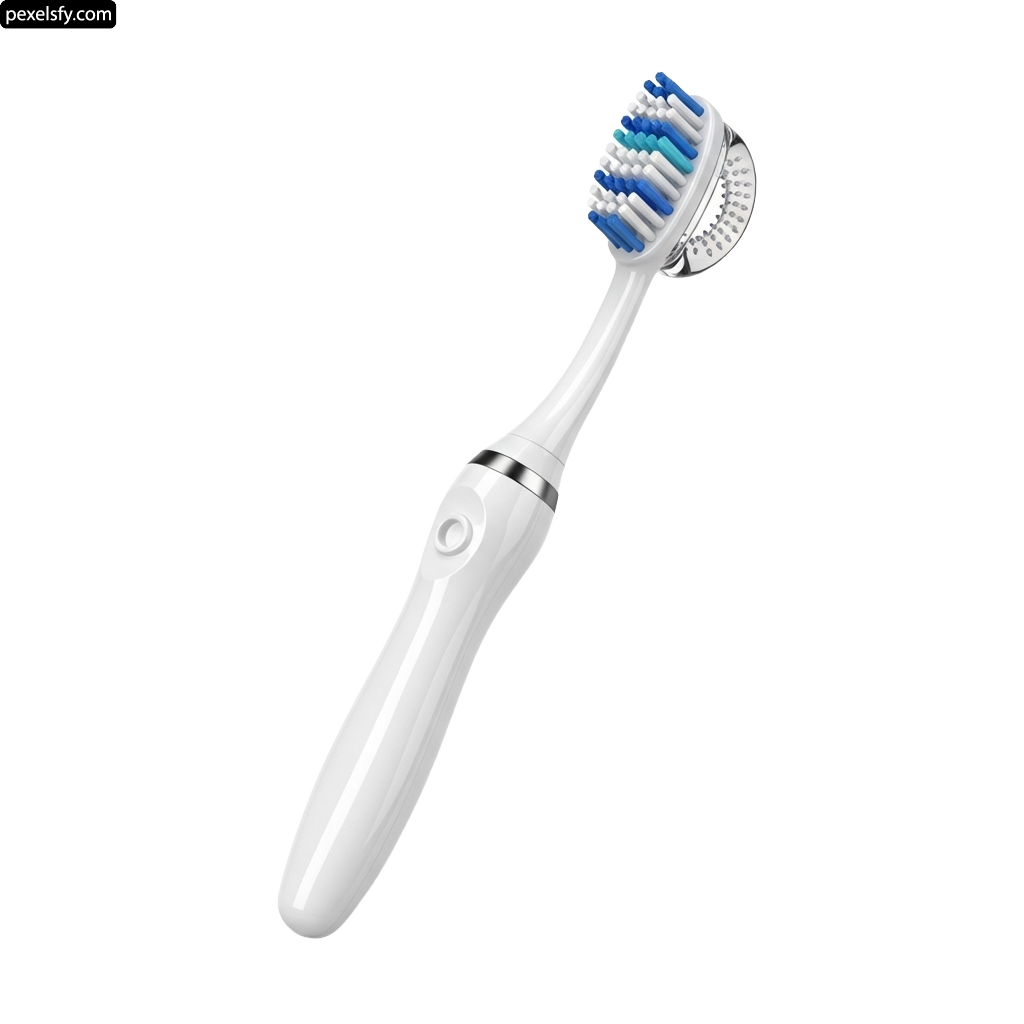 Close up of a toothbrush on a white background png transparent background