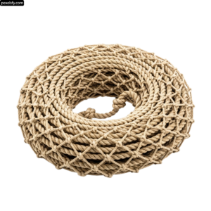 Coil of rope on a white background png transparent background
