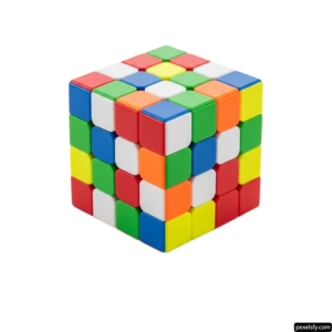 Colorful rubik's cube on a white background png transparent background