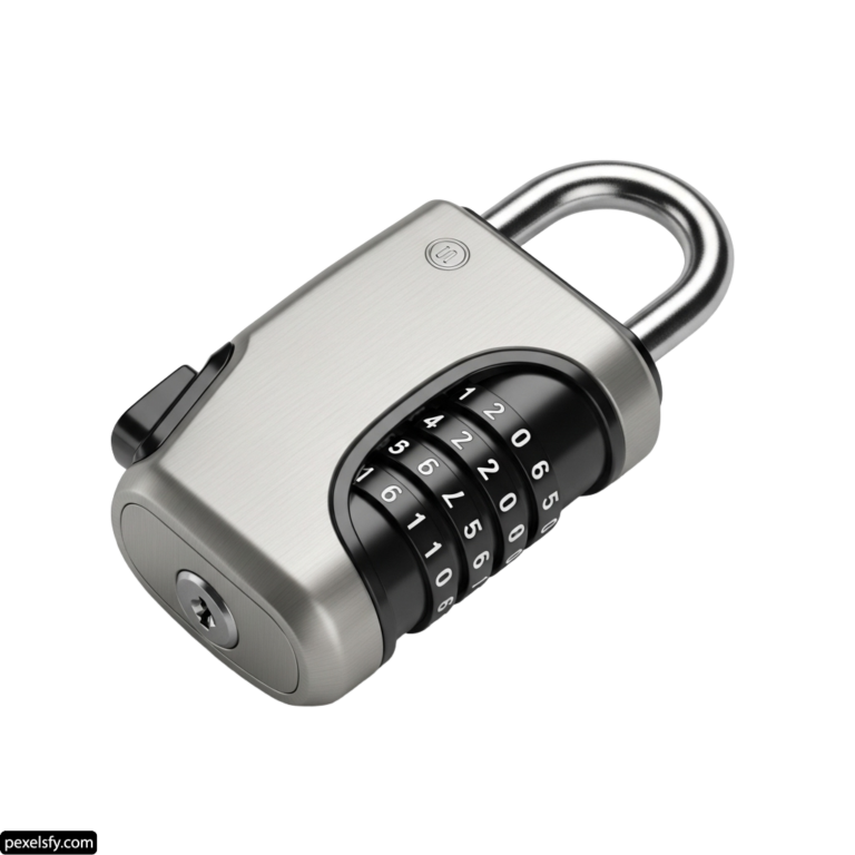 Combination lock on a white background png transparent background