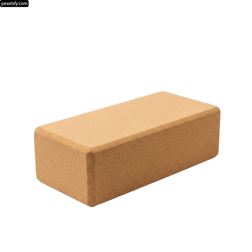 Cork block on a white background png transparent background