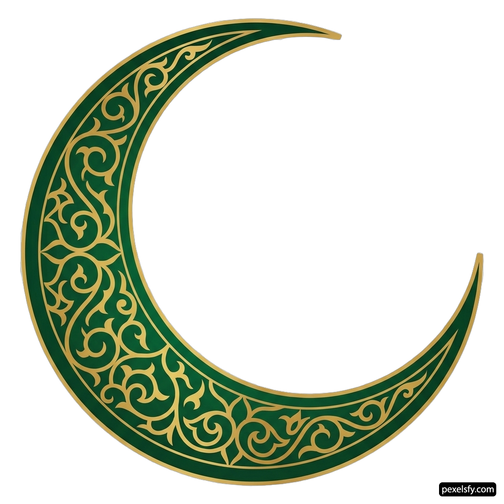 Crescent shaped design on a white background png transparent background