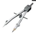 Drawing compass with a pencil sticking out of it png transparent background