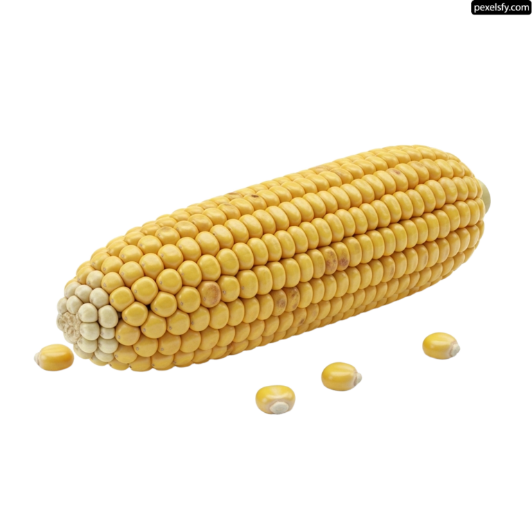 Ear of corn on a white background png transparent background