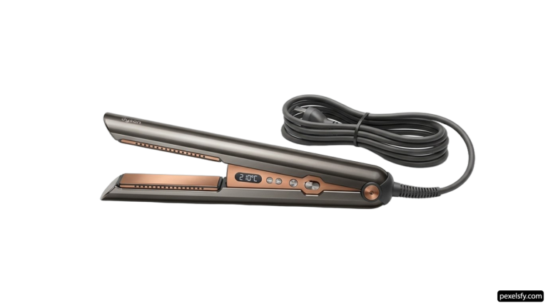 Flat iron with a cord attached to it png transparent background