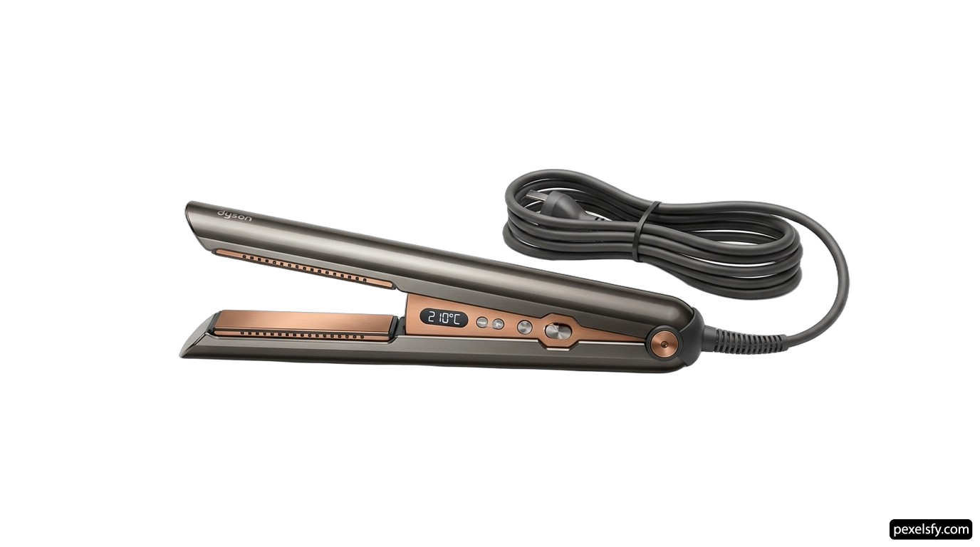 Flat iron with a cord attached to it png transparent background