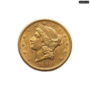 Gold coin on a white background png transparent background