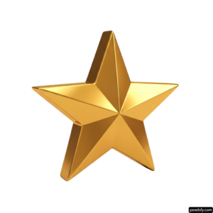 Gold star on a white background png transparent background