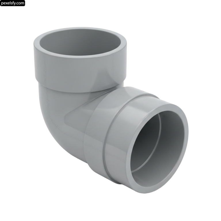 Gray pvc elbow on a white background png transparent background