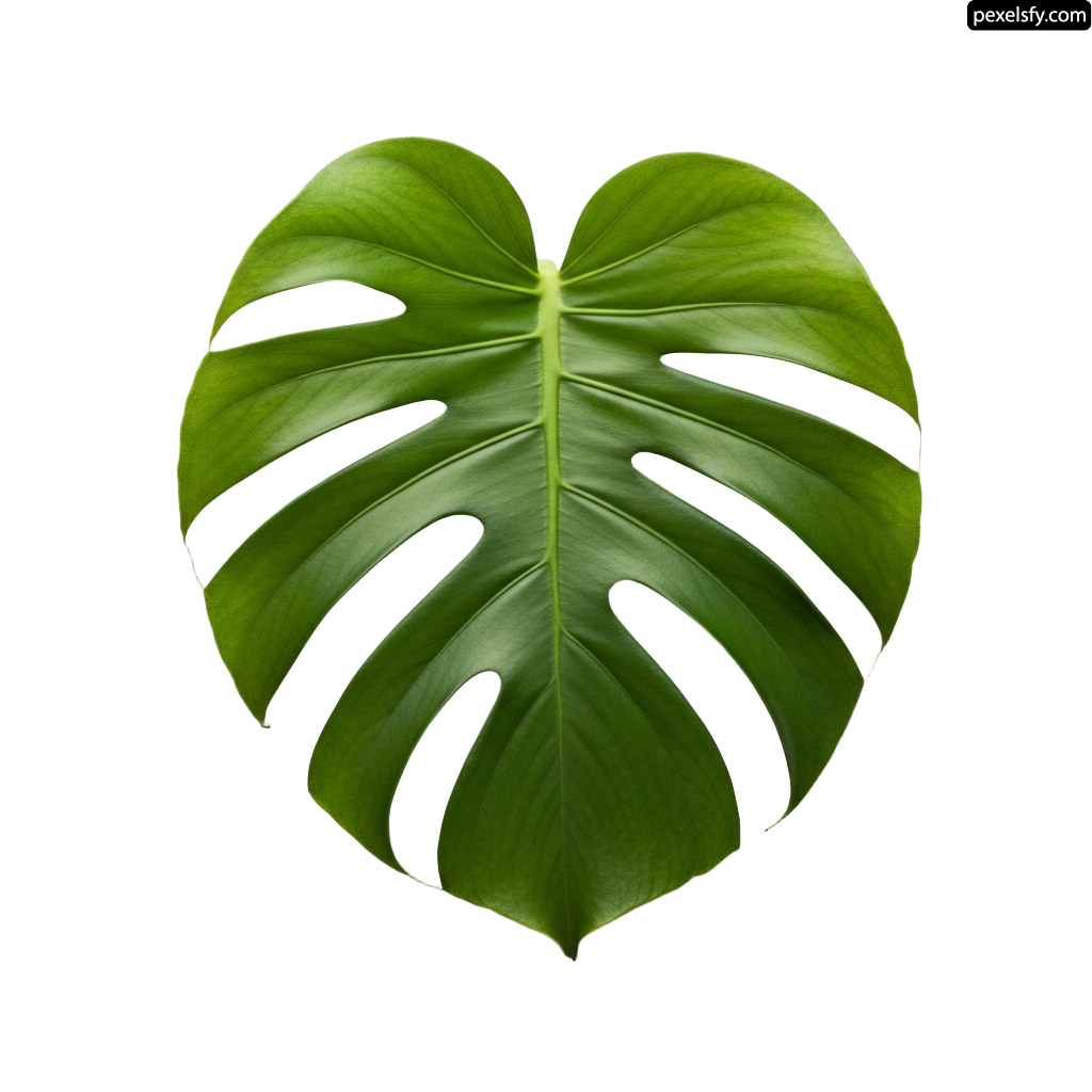 Green leaf in the shape of a heart png transparent background