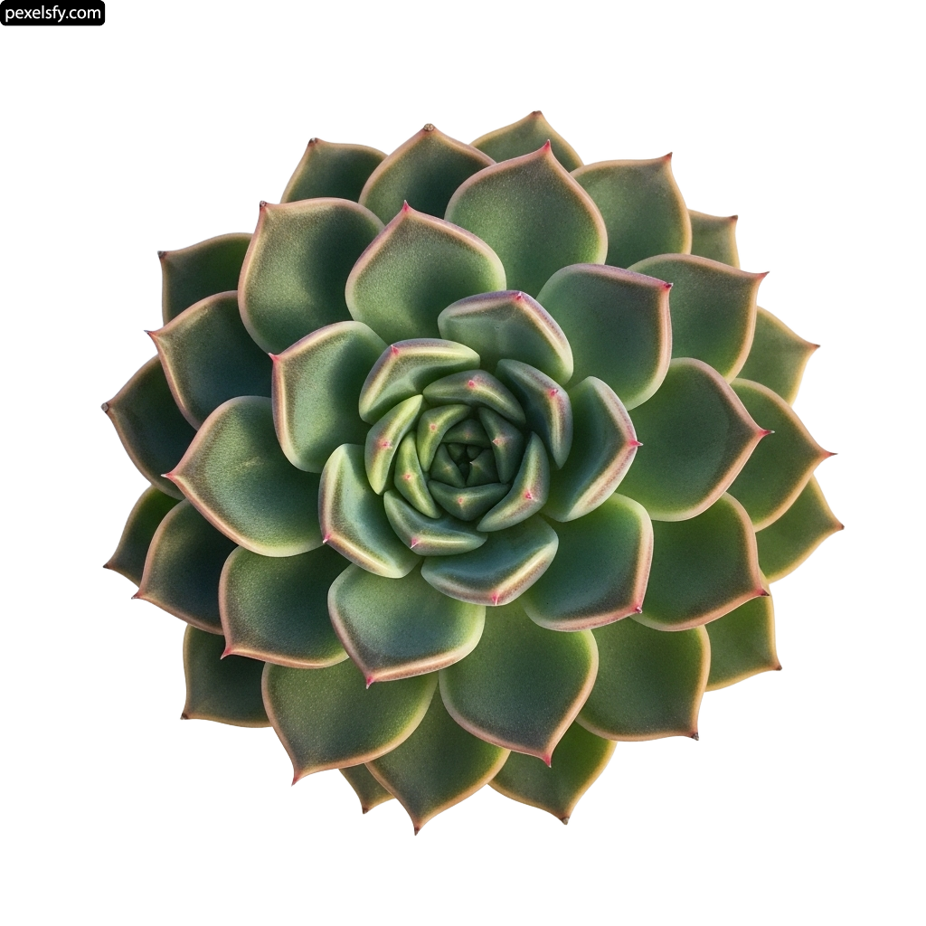Green succulent plant on a white background png transparent background