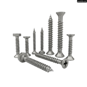 Group of screws on a white background png transparent background
