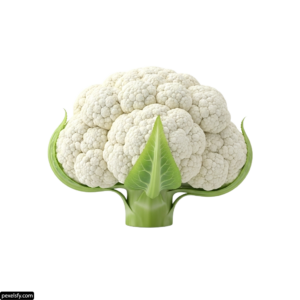 Head of cauliflower on a white background png transparent background