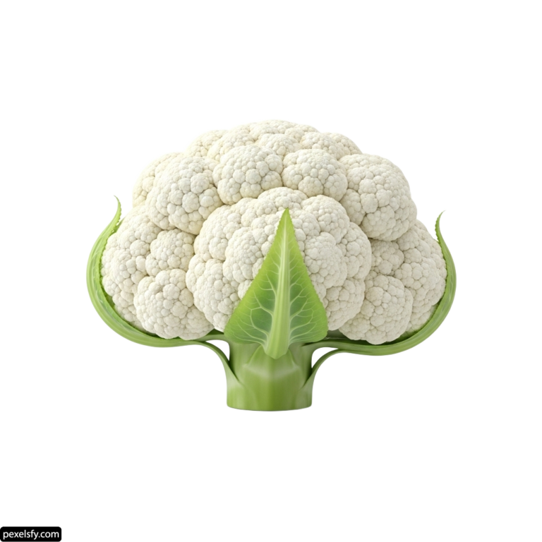 Head of cauliflower on a white background png transparent background