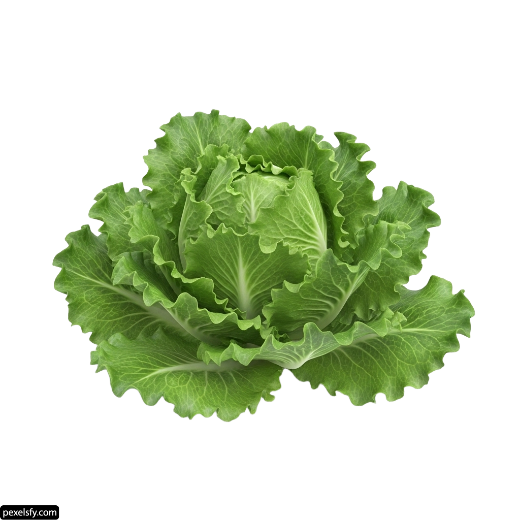 Head of lettuce on a white background png transparent background