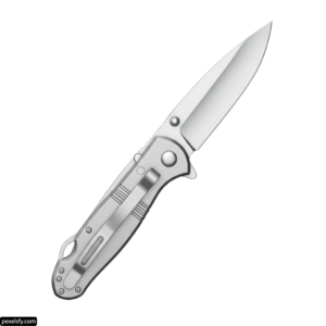 Knife with a metal handle on a white background png transparent background