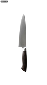 Knife with a wooden handle on a white background png transparent background