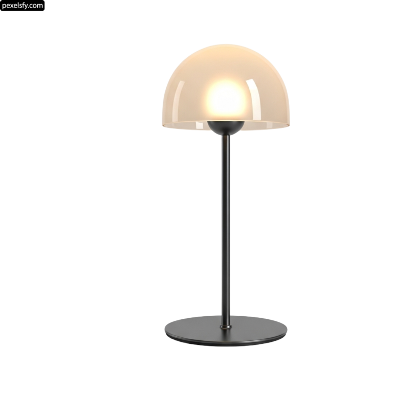 Lamp that is sitting on top of a table png transparent background
