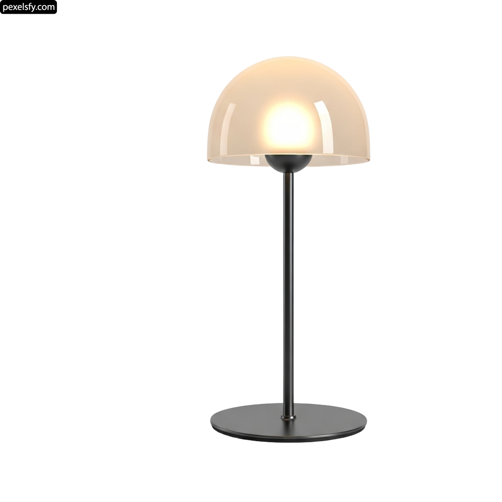 Lamp that is sitting on top of a table png transparent background