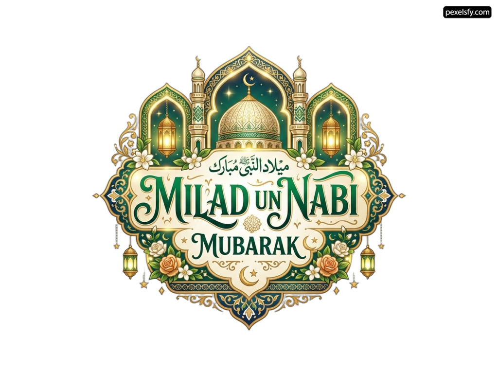 Logo for Milad Un Nabi Mubarak png transparent background