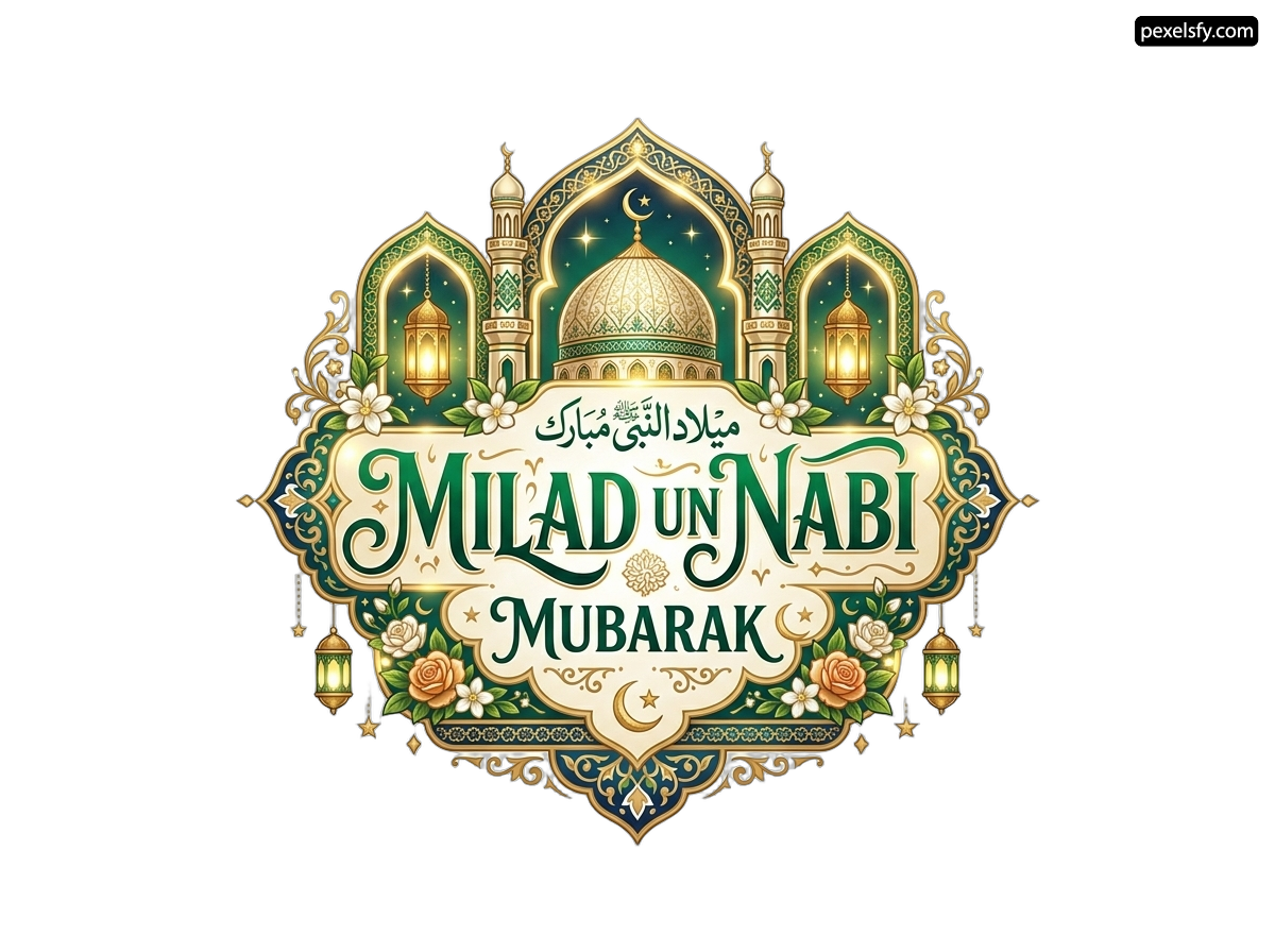 Logo for Milad Un Nabi Mubarak png transparent background
